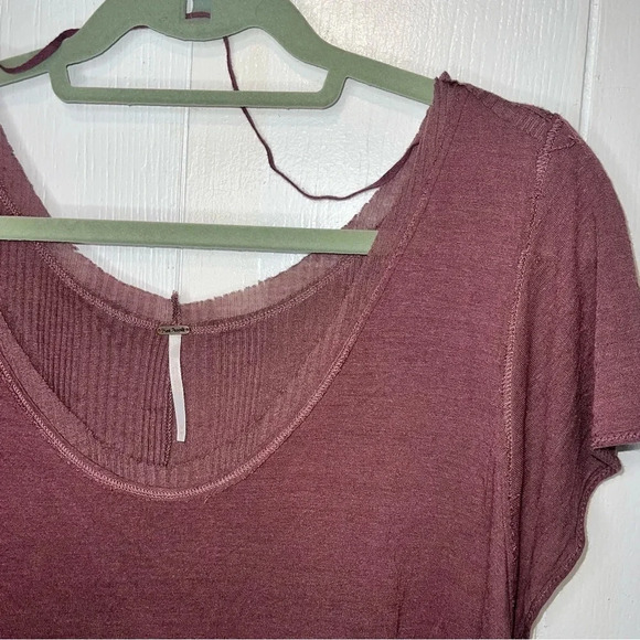 Mauve Free People T-shirt size M - Picture 1 of 4